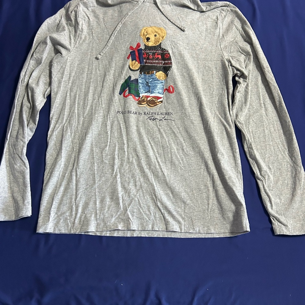 Ralph Lauren Gray Polo Bear Long Sleeve